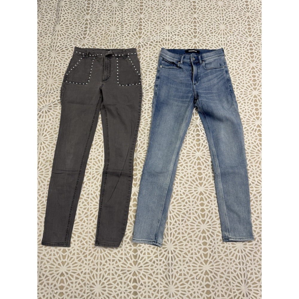 Express Ankle Legging Women's 2R Pockets High Rise Stretch Skinny Leg Lot Of 2